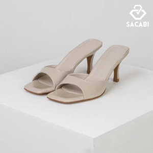 Sandales à Talons Hauts en Cuir Brillant